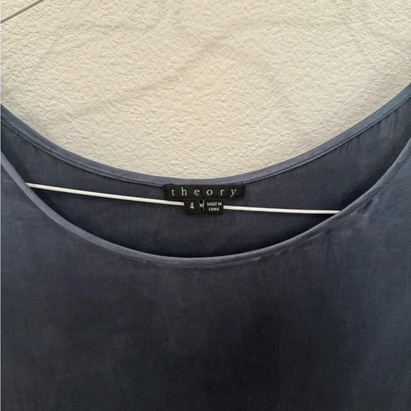 THEORY Silky Drop Waist Mini Shift Dress | Size 4 - Picture 6 of 7